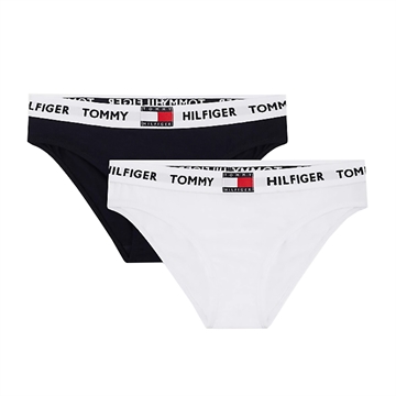 Tommy Hilfiger Trusser 2P Bikini 00348 White/Desert Sky